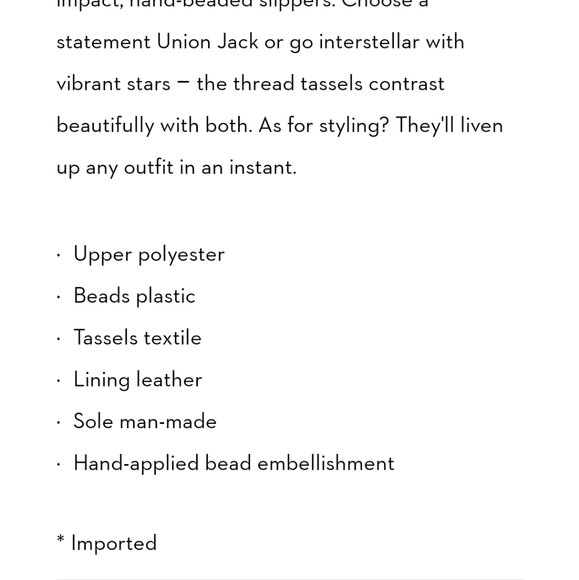 BODEN Evelina Star and Strips Beaded tassel Shoes - Picture 8 of 8